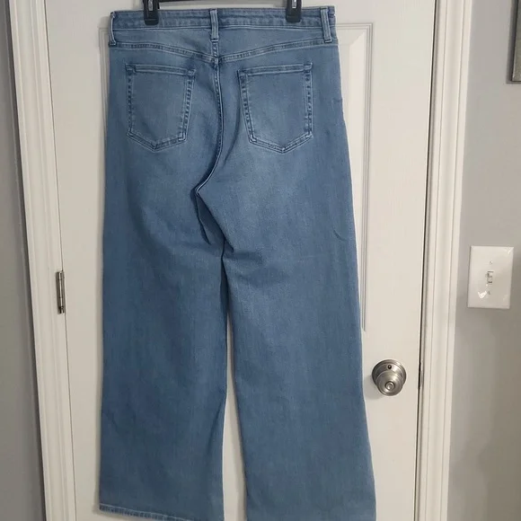 Quince Light Blue Flare & Wide Leg Jeans - Picture 8 of 12